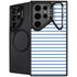 Blue and White Stripes Galaxy Cases